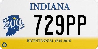 IN license plate 729PP