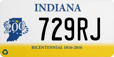 IN license plate 729RJ