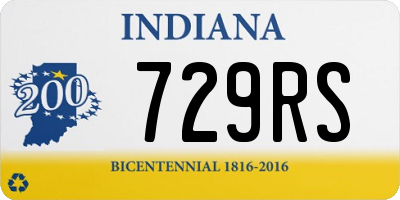 IN license plate 729RS