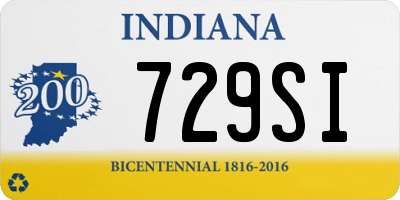 IN license plate 729SI