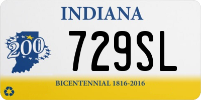 IN license plate 729SL