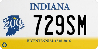 IN license plate 729SM