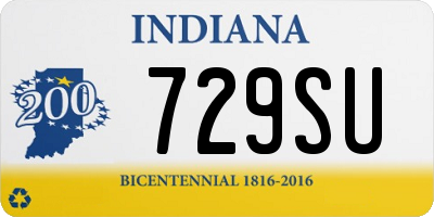 IN license plate 729SU