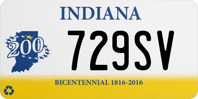 IN license plate 729SV