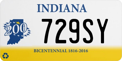 IN license plate 729SY