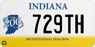 IN license plate 729TH