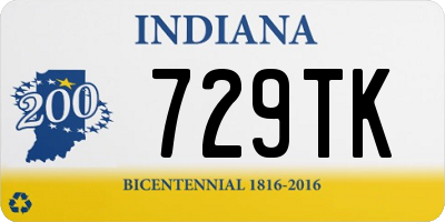 IN license plate 729TK