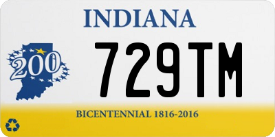 IN license plate 729TM