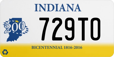 IN license plate 729TO