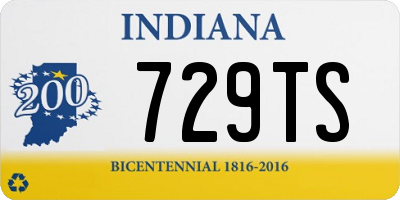 IN license plate 729TS