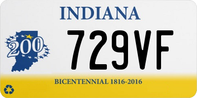 IN license plate 729VF