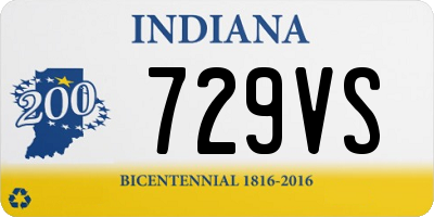 IN license plate 729VS