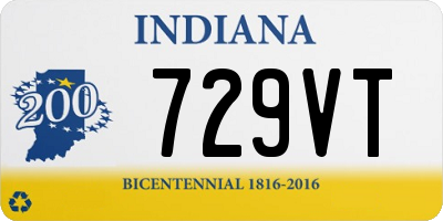 IN license plate 729VT