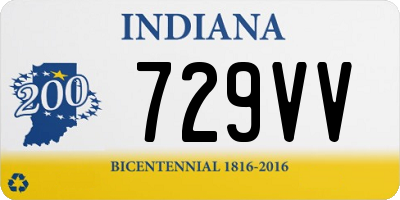 IN license plate 729VV