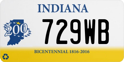 IN license plate 729WB