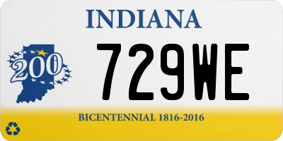 IN license plate 729WE