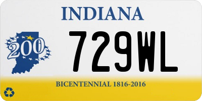 IN license plate 729WL