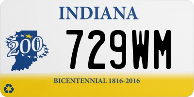 IN license plate 729WM