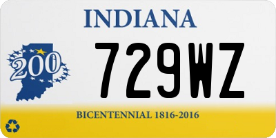 IN license plate 729WZ