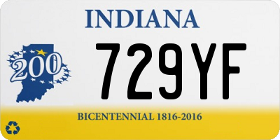 IN license plate 729YF