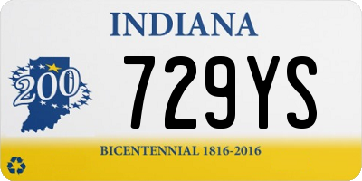 IN license plate 729YS