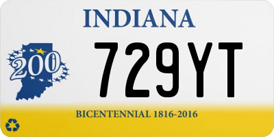 IN license plate 729YT