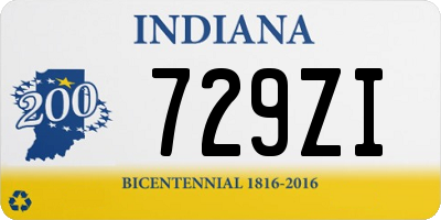 IN license plate 729ZI