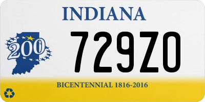 IN license plate 729ZO