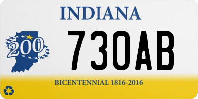 IN license plate 730AB