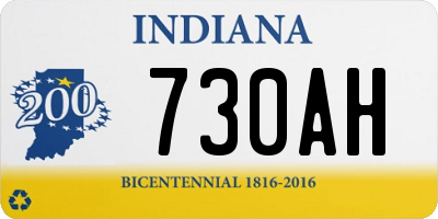 IN license plate 730AH