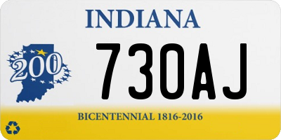 IN license plate 730AJ