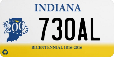 IN license plate 730AL