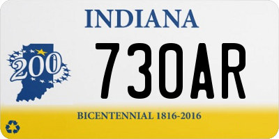 IN license plate 730AR