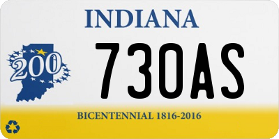 IN license plate 730AS