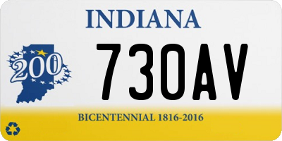 IN license plate 730AV