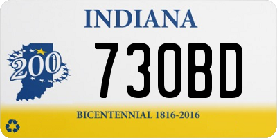 IN license plate 730BD