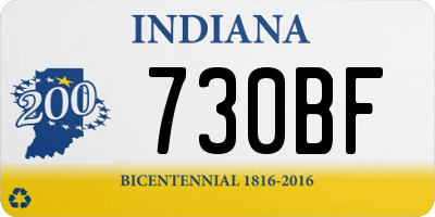 IN license plate 730BF