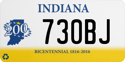 IN license plate 730BJ