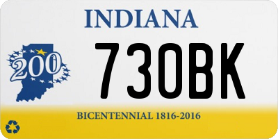 IN license plate 730BK