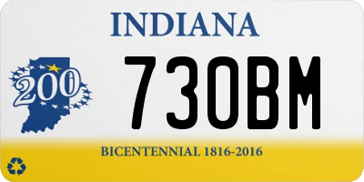 IN license plate 730BM