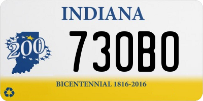 IN license plate 730BO