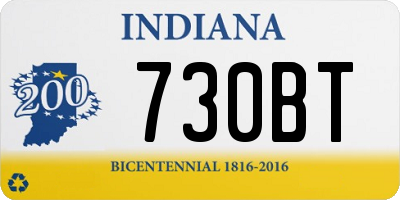 IN license plate 730BT