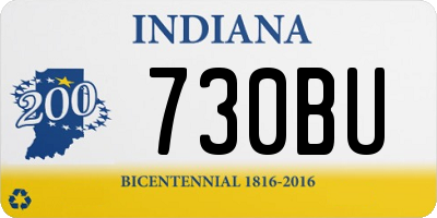 IN license plate 730BU