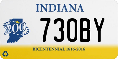 IN license plate 730BY