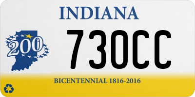 IN license plate 730CC