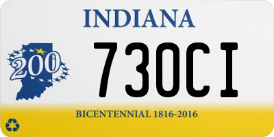 IN license plate 730CI