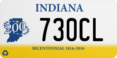 IN license plate 730CL