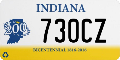 IN license plate 730CZ