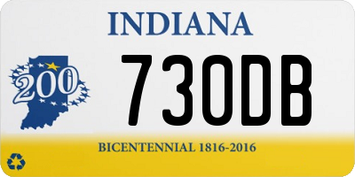 IN license plate 730DB