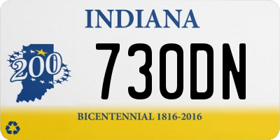 IN license plate 730DN